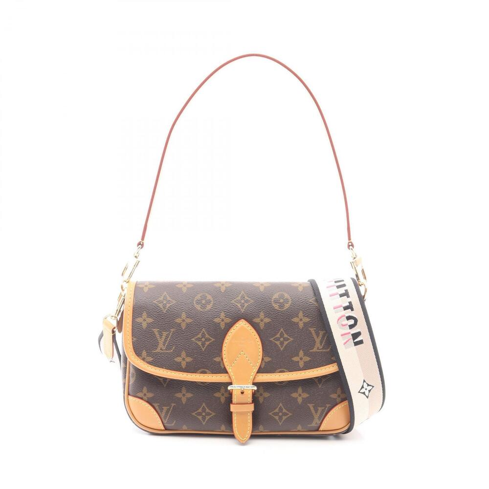 Louis Vuitton Diane NM Shoulder Bag Canvas Leather Monogram Brown